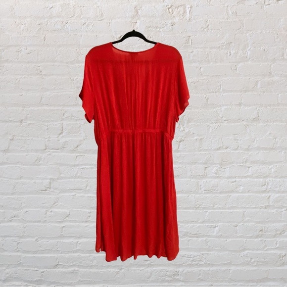 119. TORRID Dress - Red Crinkle Gauze - Picture 2 of 8